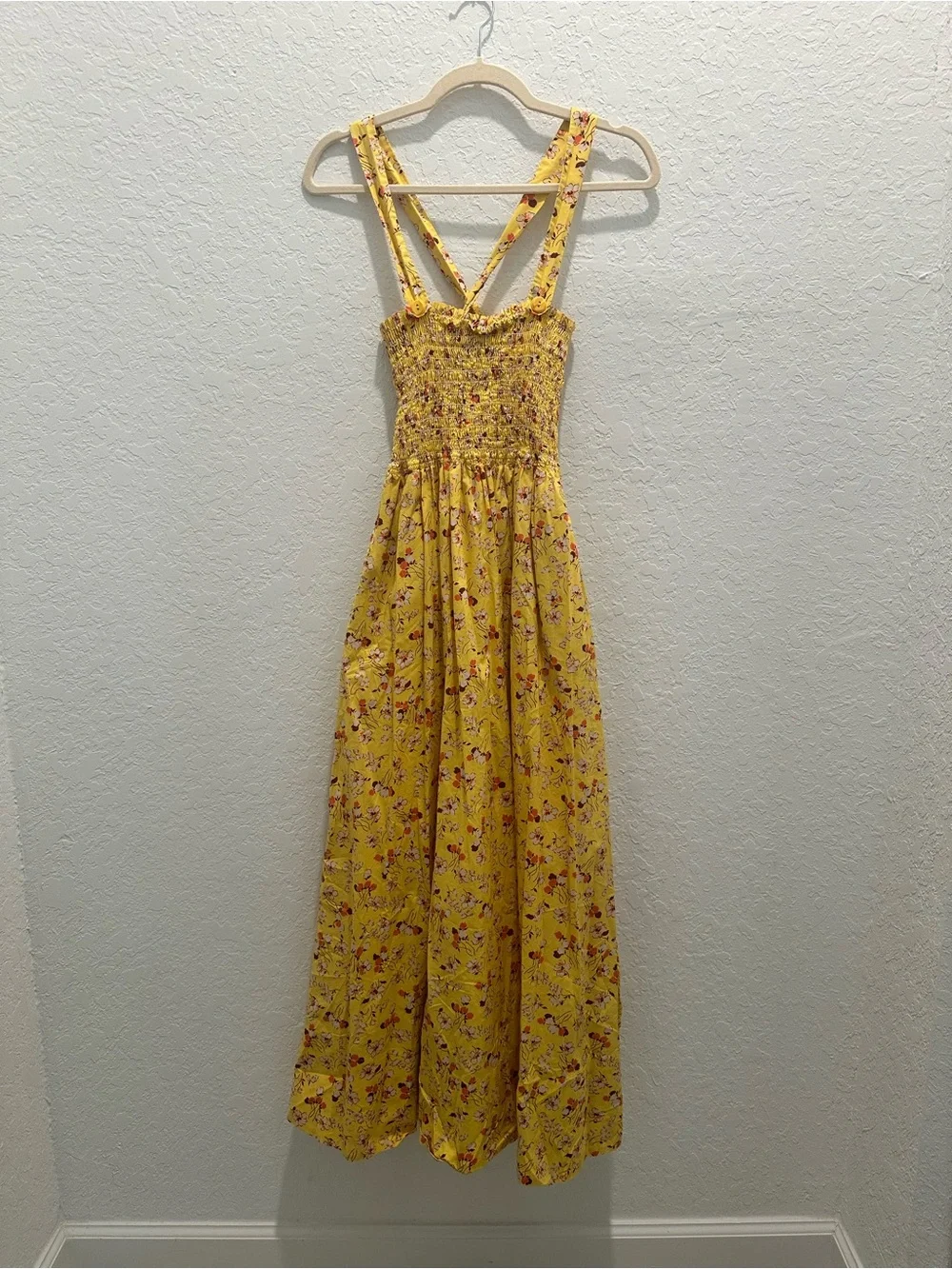 Polo Ralph Lauren Yellow Smocked Sundress